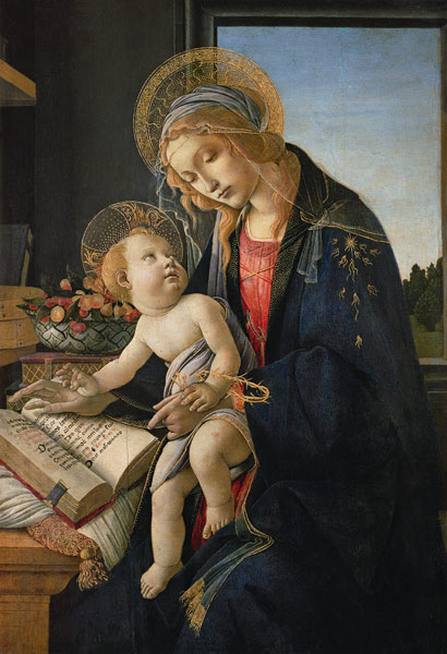 Marie avec le livre à Sandro Botticelli