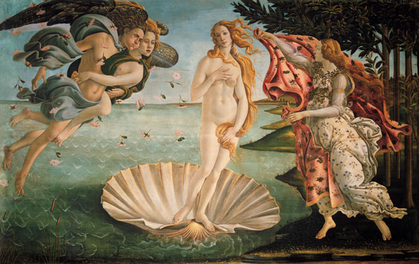 La Naissance de Venus à Sandro Botticelli