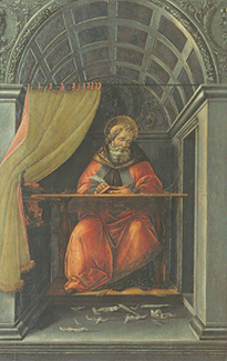Der Hl. Augustinus im Gehäuse. à Sandro Botticelli