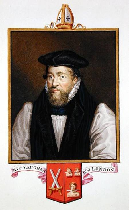 Portrait of Richard Vaughan (c.1550-1607) Bishop of London from 'Memoirs of the Court of Queen Eliza à Sarah Countess of Essex