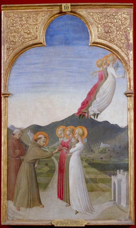 The Mystical Marriage Of St. Francis Of Assisi à Sassetta