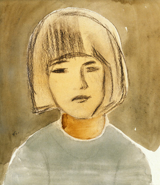 Portrait eines Mädchen. à Helene Sofia Schjerfbeck