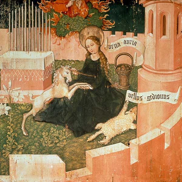 Altarpiece of the Dominicans: The Mystical Hunt, c.1470-80 (see also 67722) à (école de) Martin Schongauer