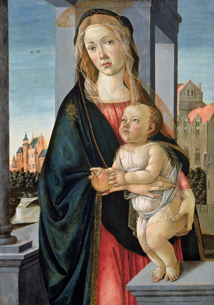 Virgin and Child à (école de) Sandro Botticelli