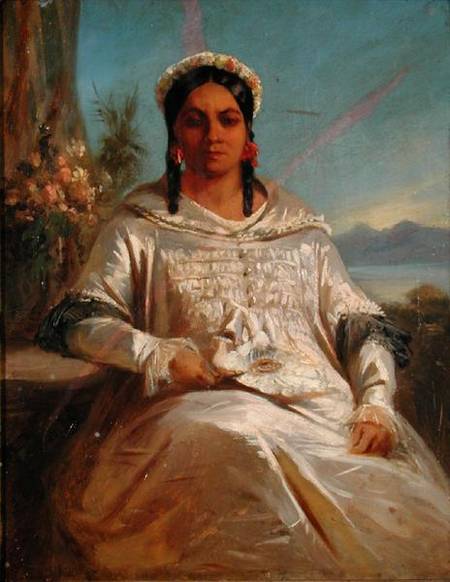 Queen Pomare IV (1827-77) of Tahiti à Sebastien-Charles Giraud