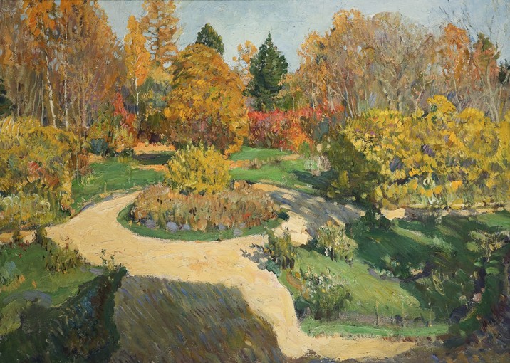 The Garden in Autumn à Sergej Arsenjewitsch Winogradow