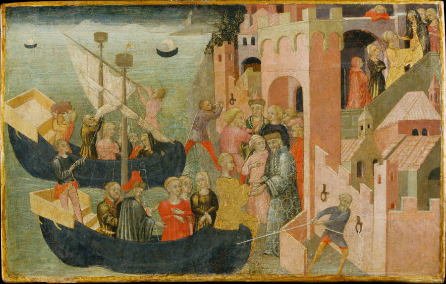 Arrival of Helen in Troy à Maître siennois vers 1430