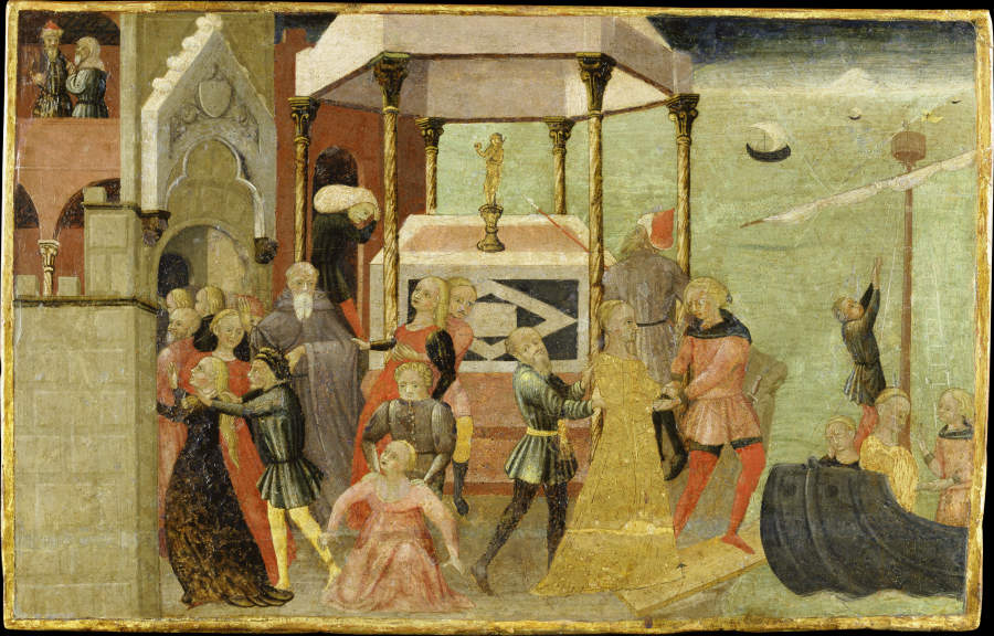 The Abduction of Helen à Maître siennois vers 1430