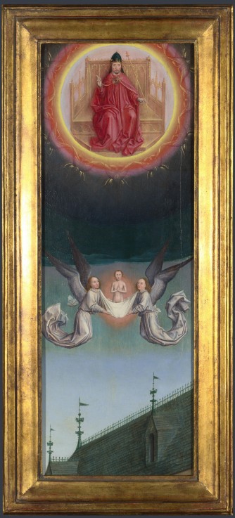 The Soul of Saint Bertin carried up to God (from the St Bertin Altarpiece) à Simon Marmion