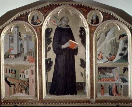 The Blessed Agostino Novello Altarpiece, with four of his miracles à Simone Martini