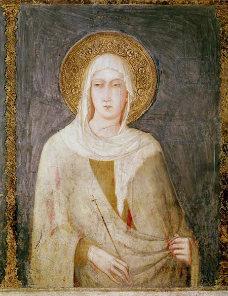 Five Saints, detail of St. Clare à Simone Martini