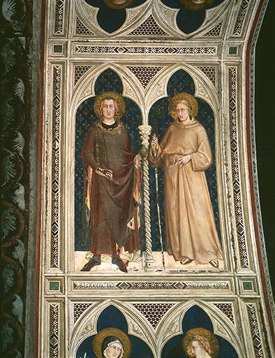 Die Heiligen Ludwig IX. und Ludwig von Toulouse à Simone Martini
