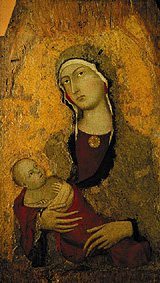 madonne avec l'enfant. à Simone Martini