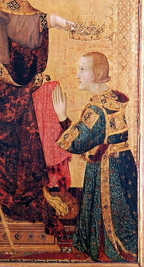 St. Louis of Toulouse (1274-97) crowning his brother, Robert of Anjou (1278-1343) from the Altar of  à Simone Martini