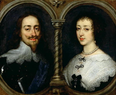 Charles I of England (1600-49) and Queen Henrietta Maria (1609-69) (oil on canvas) à Sir Anthony van Dyck