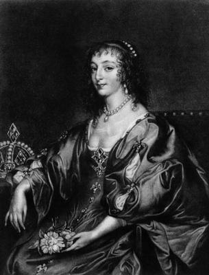 Henrietta Maria (1609-69), illustration from 'Portraits of Characters Illustrious in British History à Sir Anthony van Dyck