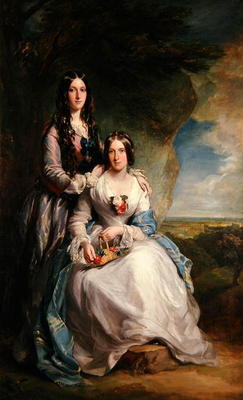 Lady Adeliza Manners and Lady Mary Foley, 1848 (oil on canvas) à Sir Francis Grant