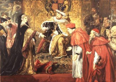 Catherine of Aragon and Henry VIII with Cardinals à Sir John Gilbert