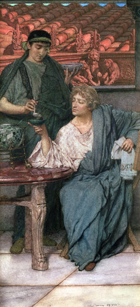 The Roman Wine Tasters à Sir Lawrence Alma-Tadema