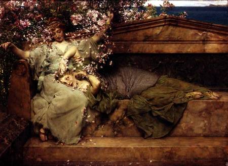 In a Rose Garden à Sir Lawrence Alma-Tadema