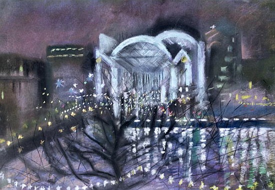Embankment Station, from the South Bank, 1995 (pastel on paper)  à Sophia  Elliot