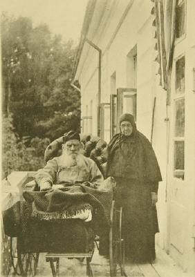 Leo Tolstoy with his sister Maria Nikolaevna (1830-1912)