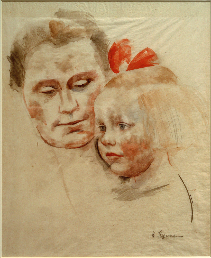 Mutter mit Kind (Anna und Käte Werner) à Stegemann Heinrich