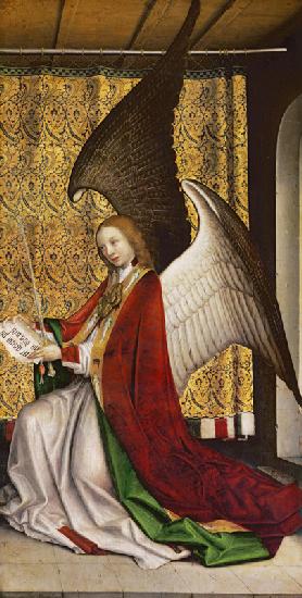 Autel des trois rois mages de la cathédrale à Cologne : annonciation de l ange à Marie