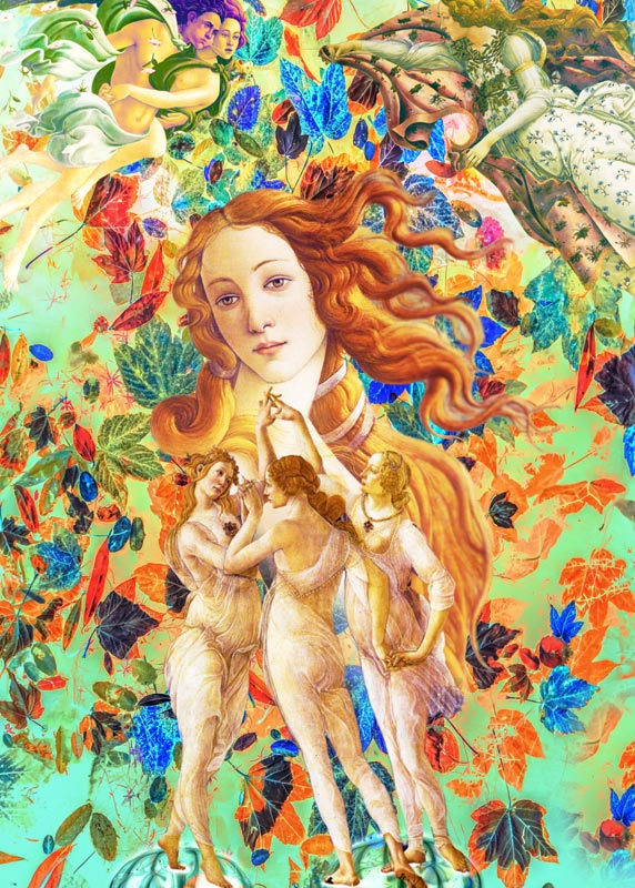 Primavera Collage Botticelli Venus à Stephan  Rossmann