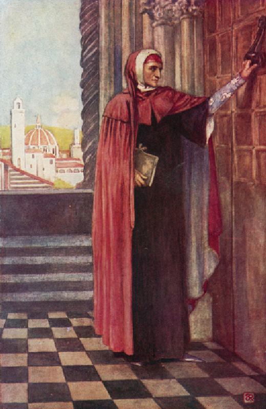 Dante in search of peace (colour litho) à Stephen Reid