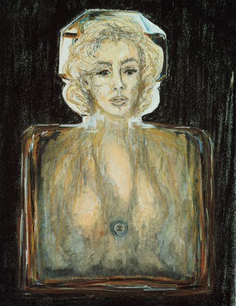 Marilyn in Chanel, 1996 (pastel, pencil and charcoal on paper)  à Stevie  Taylor