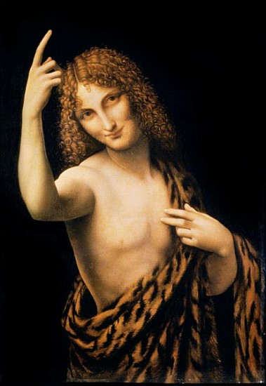 St. John the Baptist, 16th century à (étude de) Leonardo da Vinci