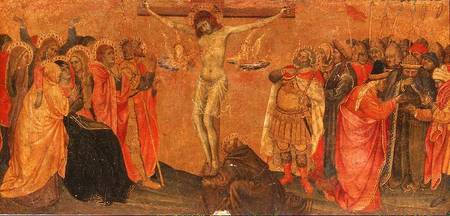 Crucifixion, predella panel à Taddeo  di Bartolo