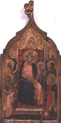 Madonna and Child with Saints (tempera on panel) à Taddeo Gaddi