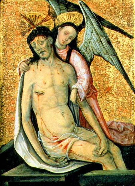 The Dead Christ Supported by an Angel à l'Ancien Rodrigo de Osona