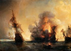 La bataille navale à Lagos le 27 juin 1693