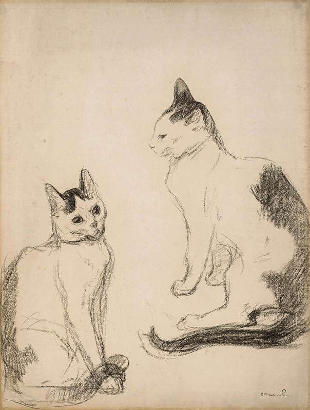 The Two Cats à Théophile-Alexandre Steinlen