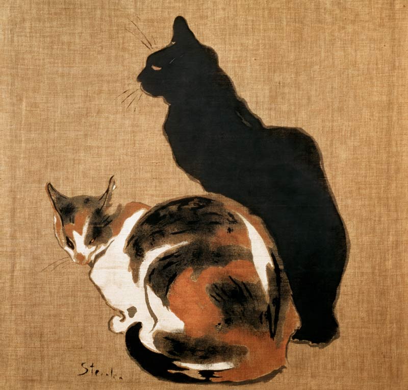 Zwei Katzen à Théophile-Alexandre Steinlen