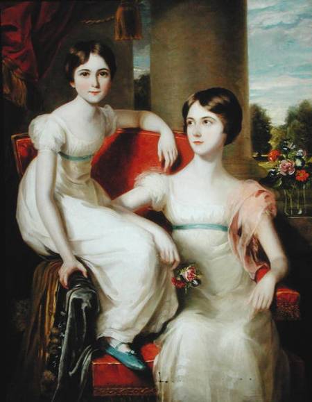 Portrait of Lady Caroline Augusta (d.1898) and Lady Henrietta (d.1860) Pelham-Clinton à Thomas Barber