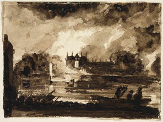 Effect for Newstead Abbey, Nottinghamshire, England à Thomas Cole