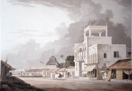 View on the Chitpore Road, Calcutta, plate II from 'Oriental Scenery' à Thomas Daniell