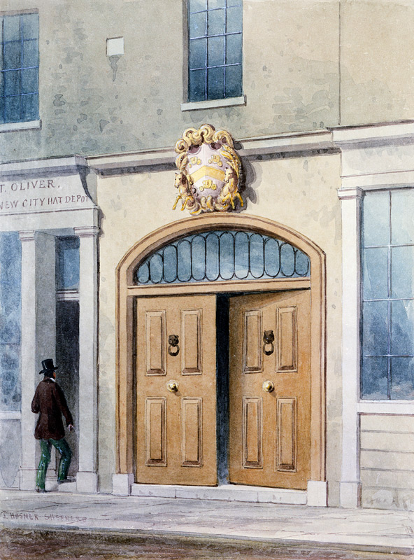 The Entrance to Coachmakers Hall à Thomas Hosmer Shepherd