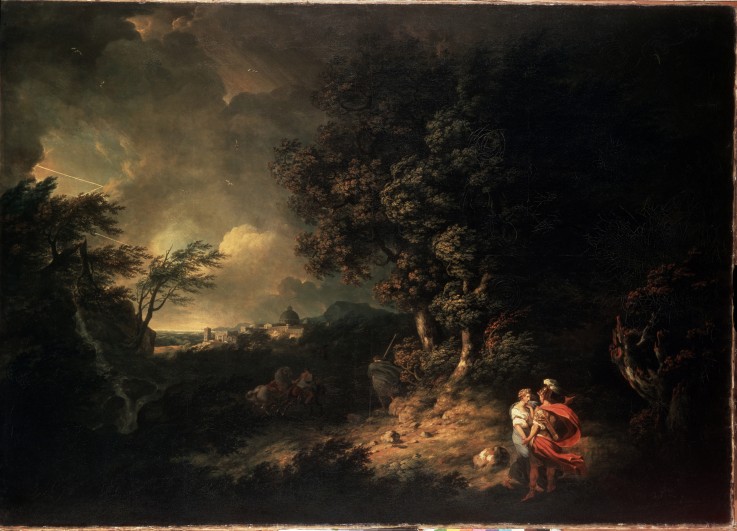 Landscape with Aeneas and Dido à Thomas Jones