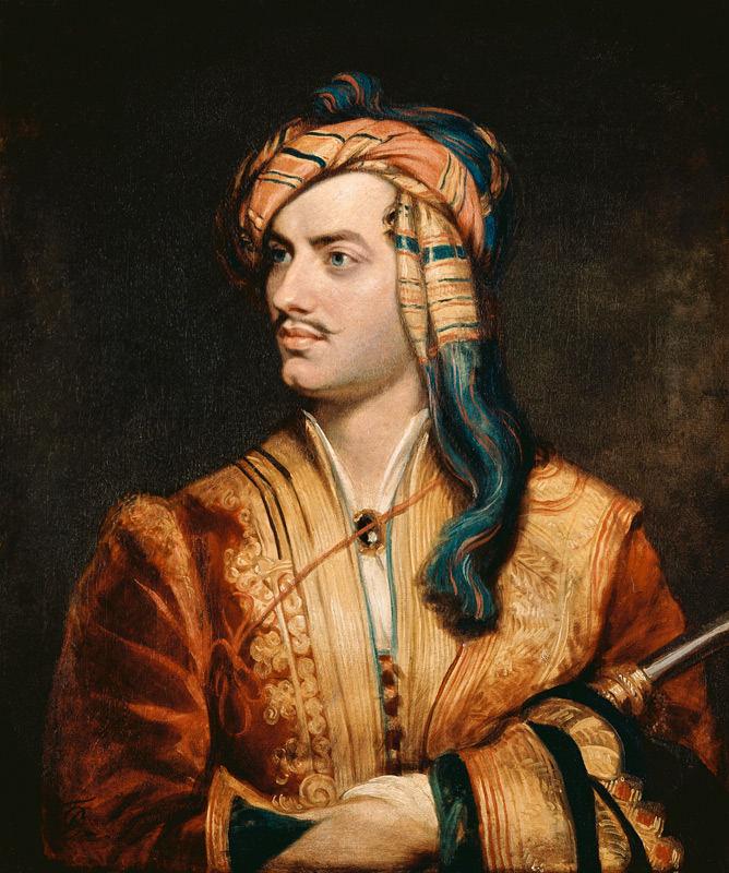 Portrait of George Gordon (1788-1824) 6th Baron Byron of Rochdale in Albanian Dress à Thomas Phillips