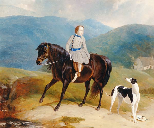 Master Edward Coutts Marjoriebanks on his Pony à Thomas Sidney Cooper