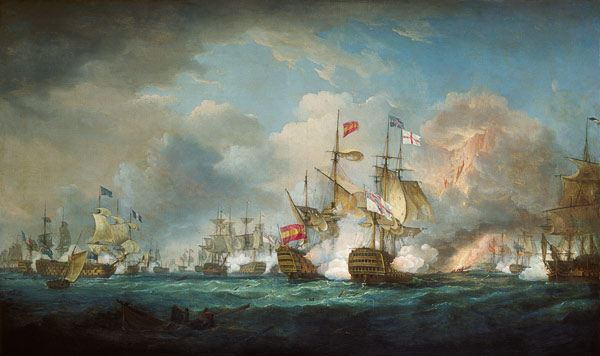 bataille navale de Trafalgar le 21 octobre 1805. à Thomas Whitcombe