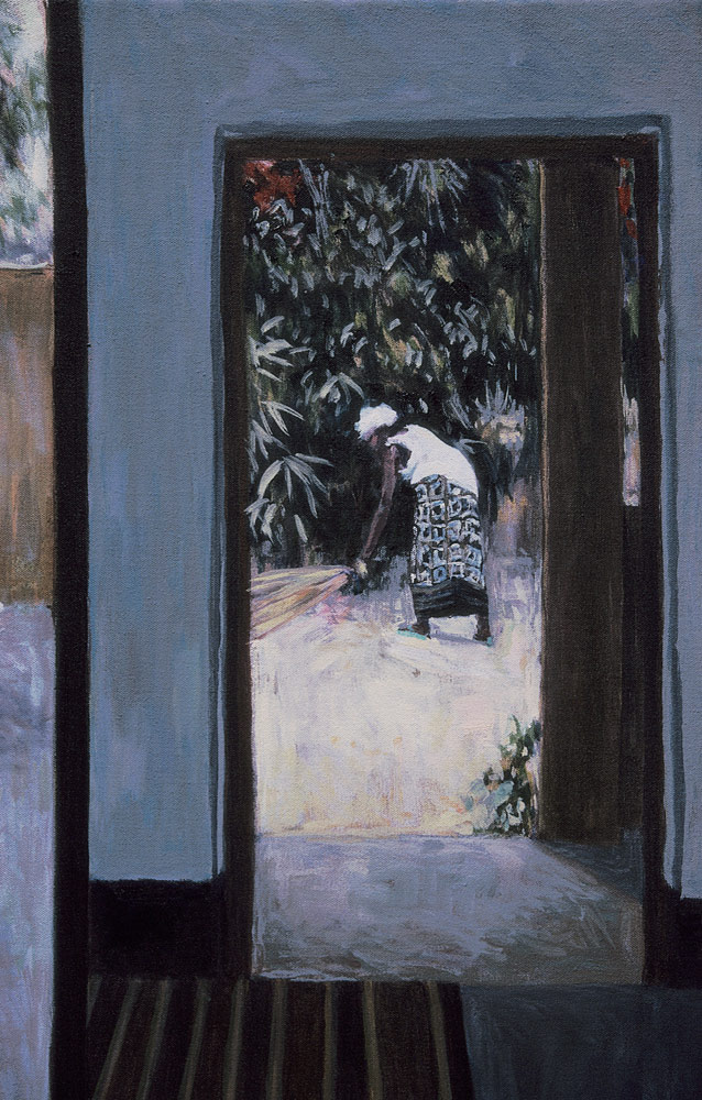 Girl Sweeping III, 2002 (oil on canvas) (see also 188679-680)  à Tilly  Willis