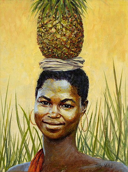 Pineapple Girl, 2004 (oil on canvas)  à Tilly  Willis