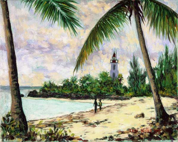 The Lighthouse, Zanzibar, 1995 (oil on canvas)  à Tilly  Willis