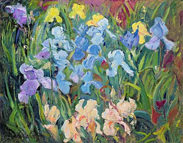 Irises: Pink, Blue and Gold, 1993  à Timothy  Easton